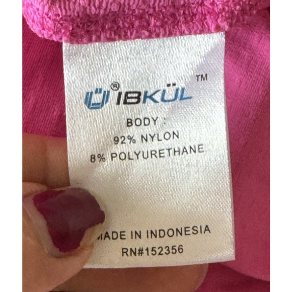 IBKUL Golf Pullover Shirt Ruched 1/4 Zip UPF 50 Pink Long Sleeve Stretch Active - Picture 9 of 9